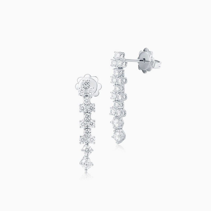 Diamond drop earrings