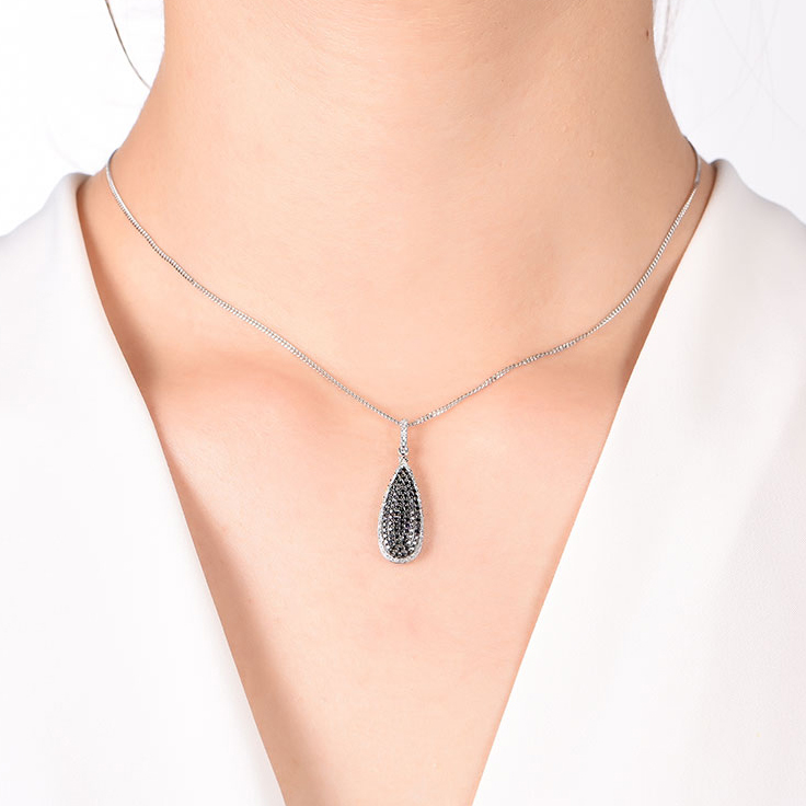 Black Diamond Drop Pendant