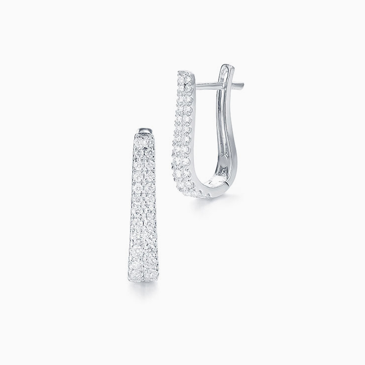 Double Row Diamond Huggies