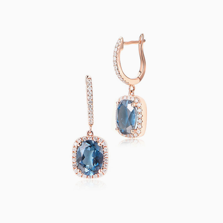 London Blue Topaz Drop Earrings