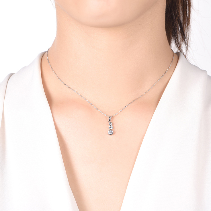 Bezel set drop Pendant