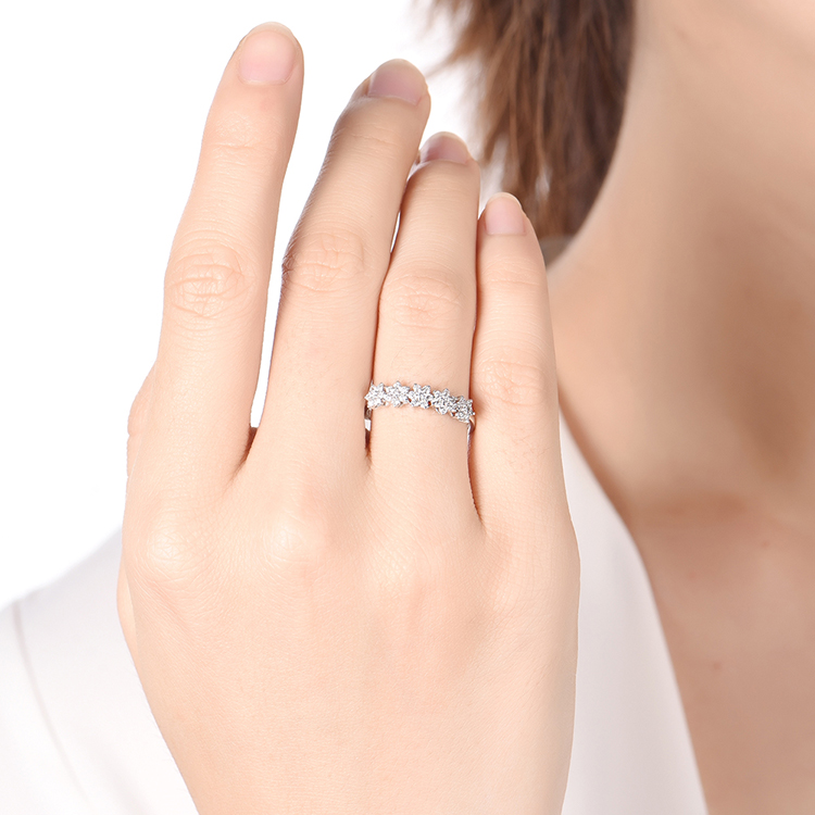 Floral Diamond Eternity Ring