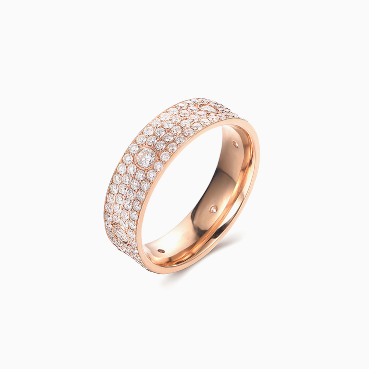Four Row pave Eternity Diamond band