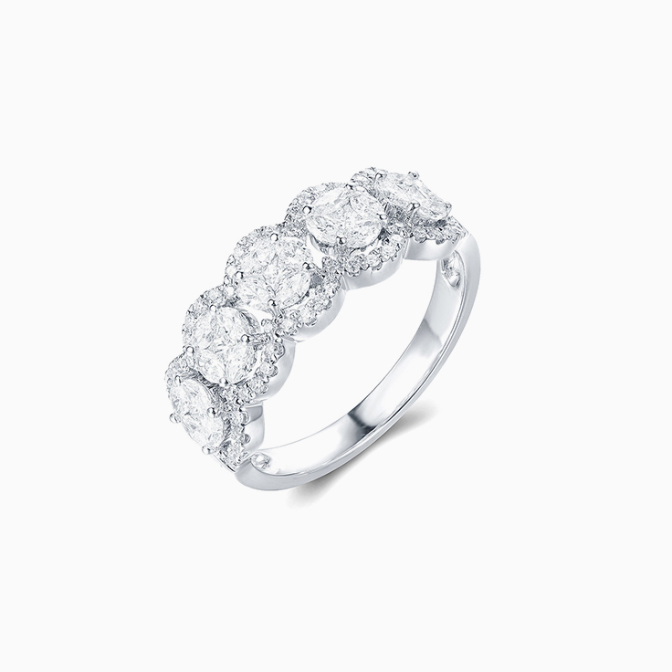 Round Cluster Diamond Band