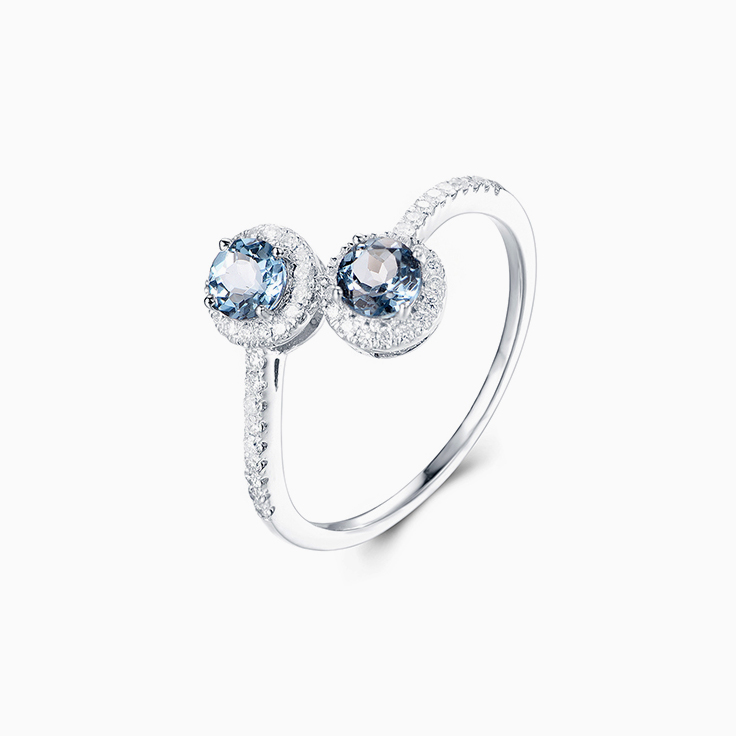 Blue Topaz Cuff Ring