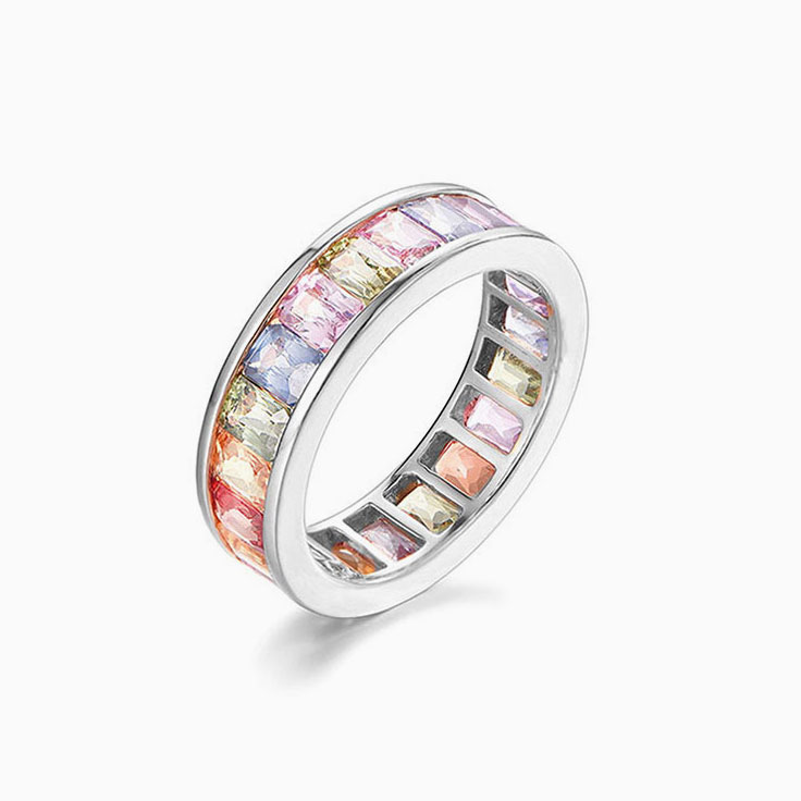 Multi colour Sapphire Ring