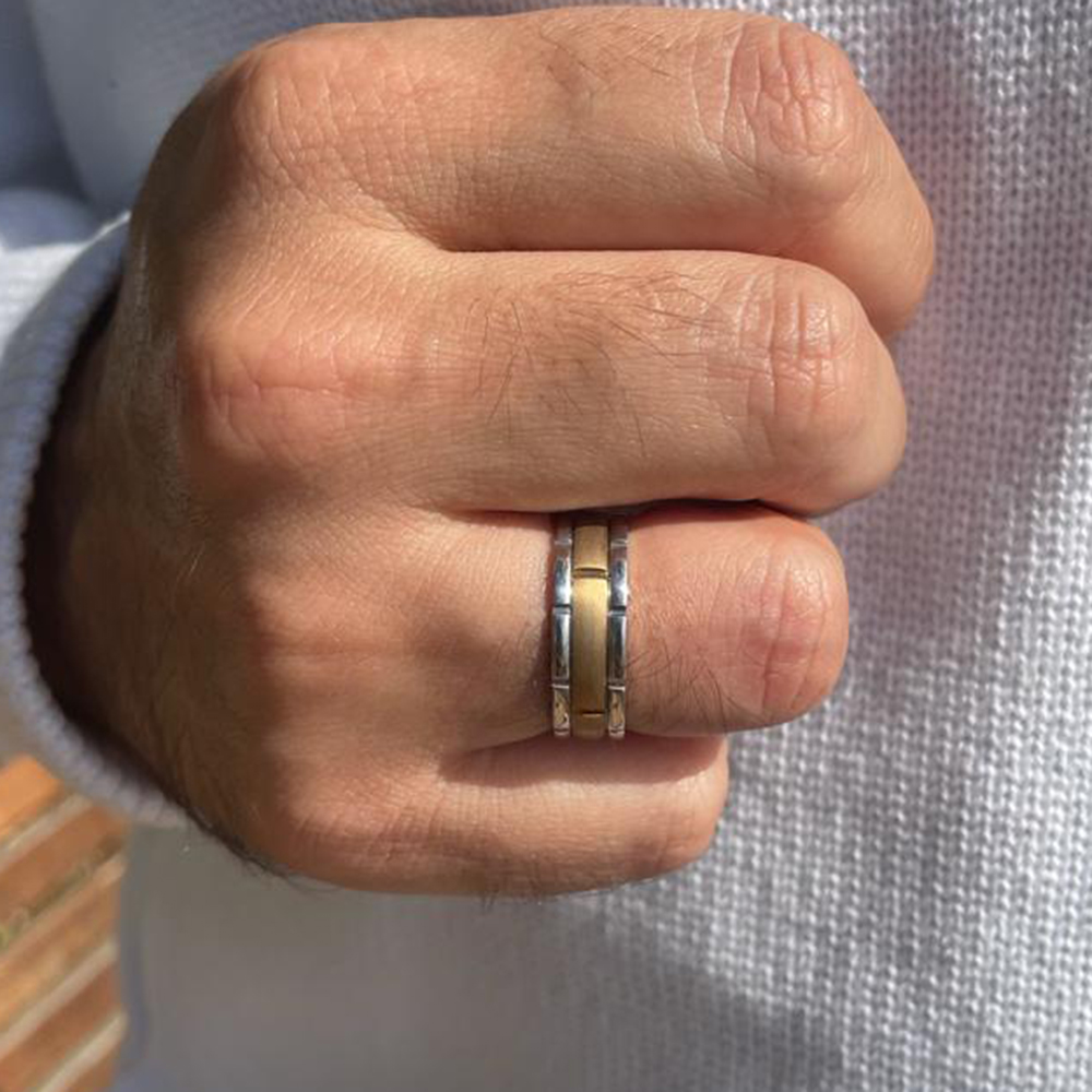 Brushed Mens Wedding Ring 403A05