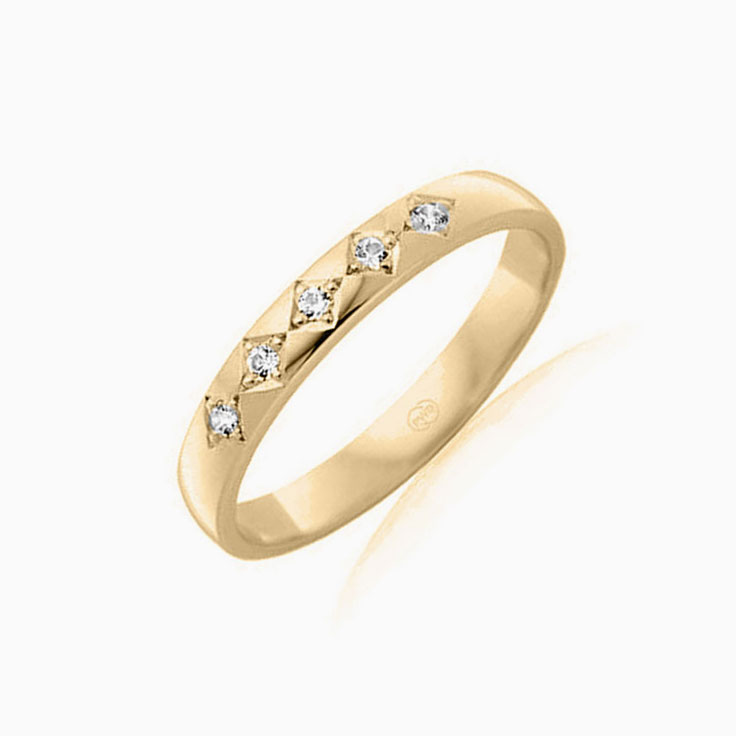 5stone diamond wedding ring B2021