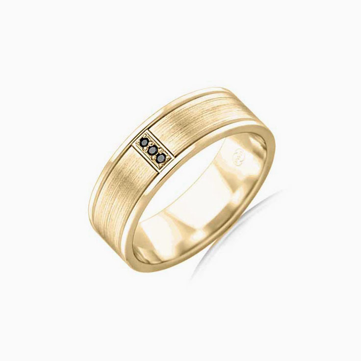Black Diamond Mens wedding ring F3854