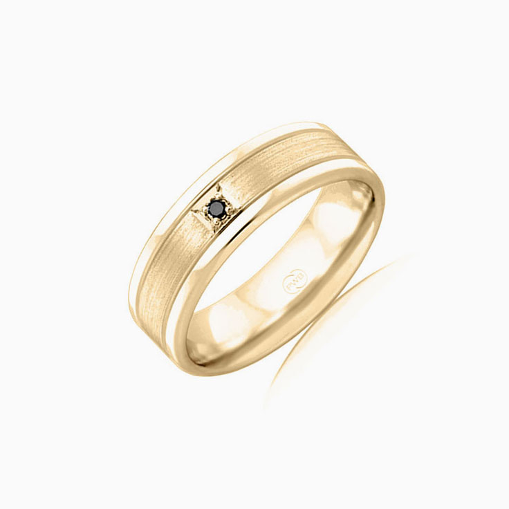 Black Diamond Mens wedding ring F4009