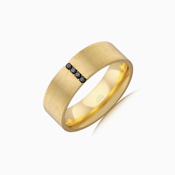 Black diamond mens wedding ring F4083