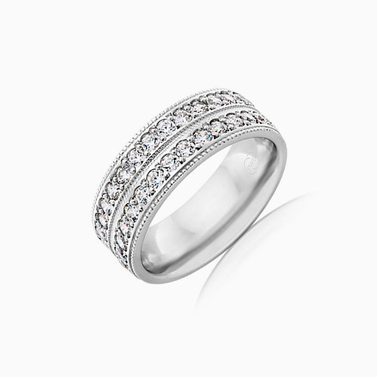 Double row diamond dress ring F4161