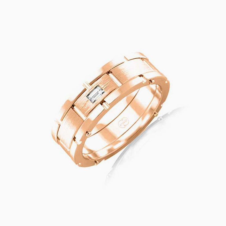 Baguette Diamond mens ring J4004