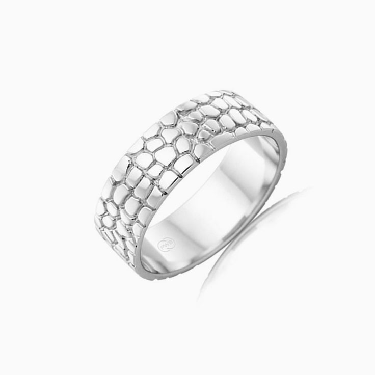 Carved Mens Wedding ring J1208