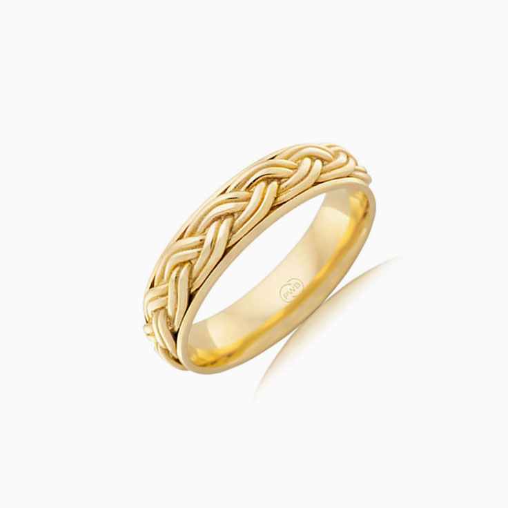 Double plated pattern ring J1482