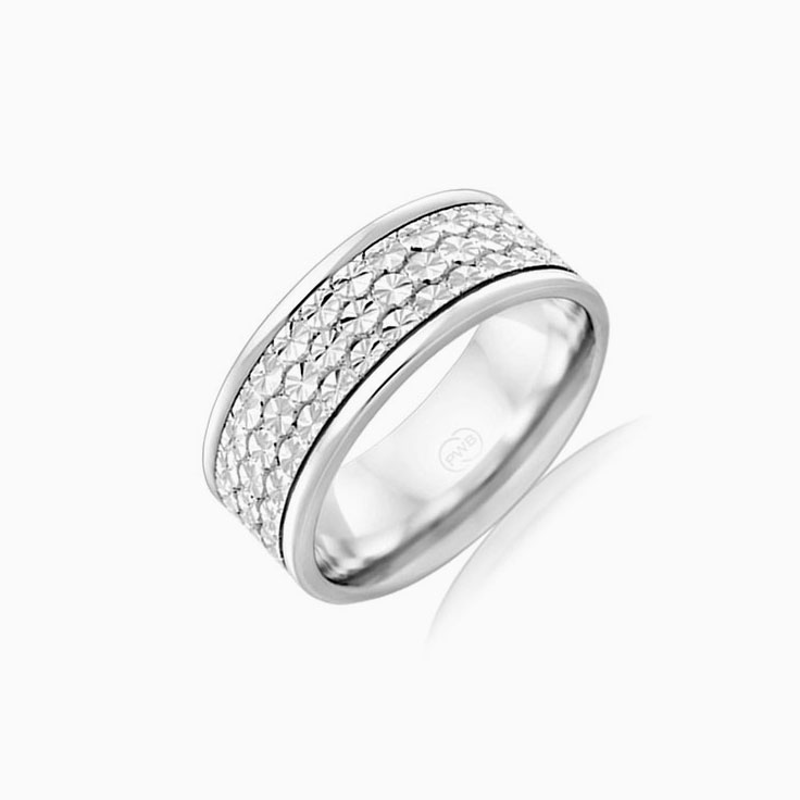 Carved Mens Wedding ring J1666