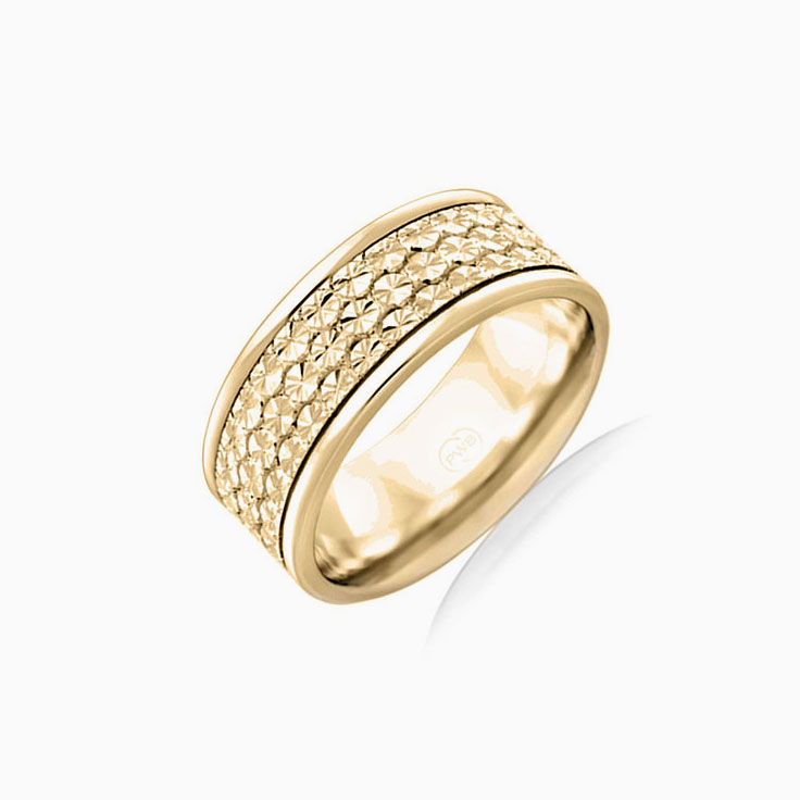 Carved Mens Wedding ring J1666