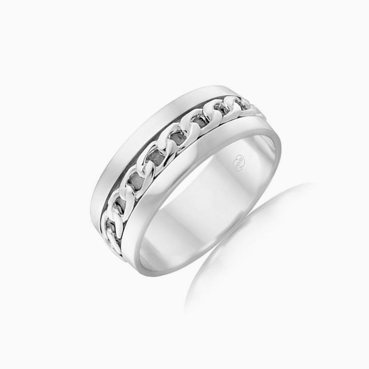 Chain Pattern Mens Ring J4036