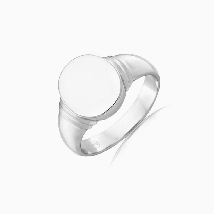 Hand Carved Oval Gold Signet Ring