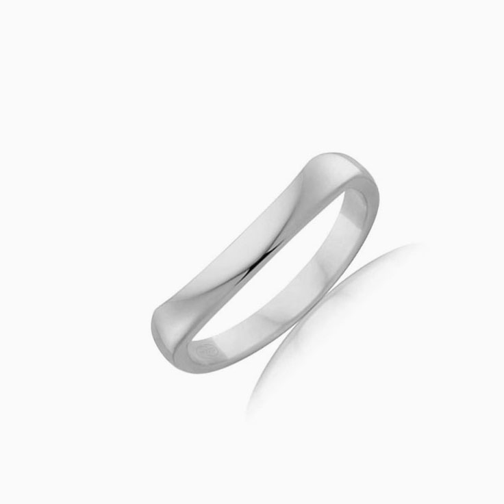 Curved Womens Wedding Ring