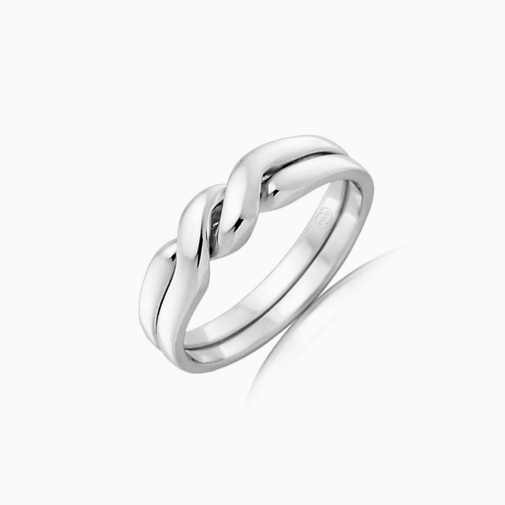 Twisted Gold Band For Womens