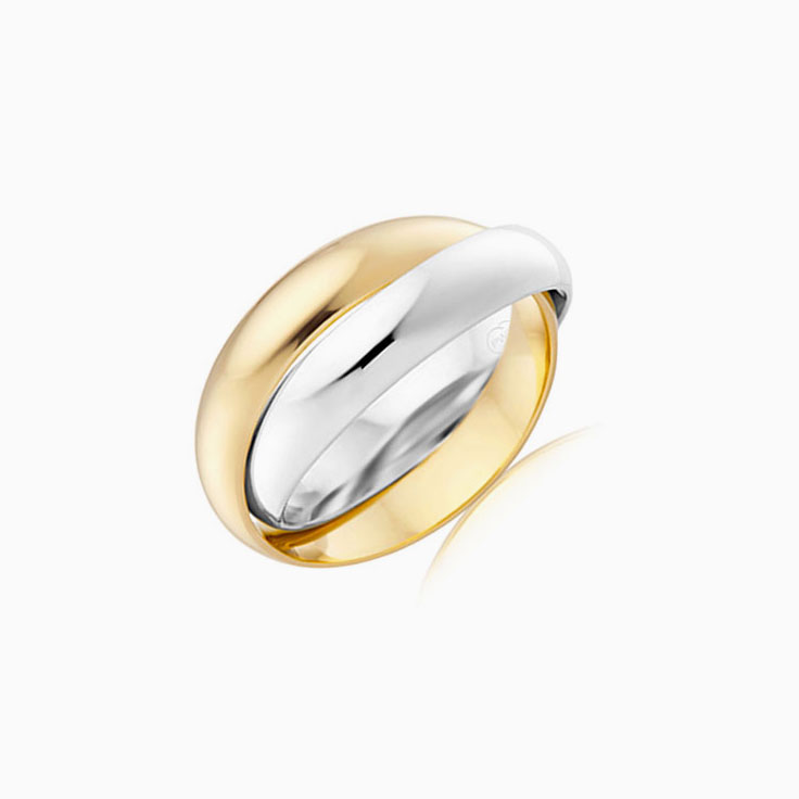 Two Tone Mens Wedding Ring2917