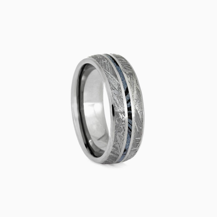 Meteorite with Mokume in Titanium