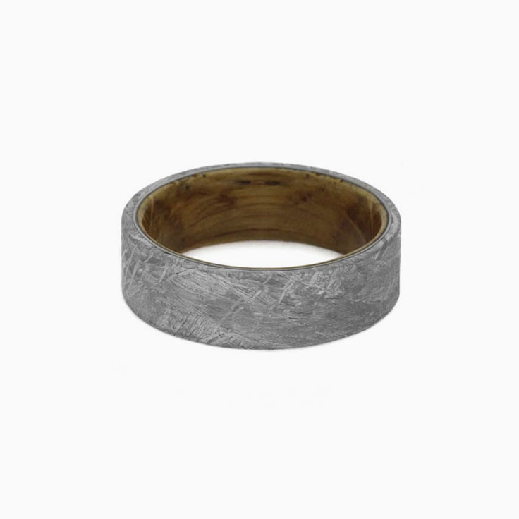 Meteorite With Whiskey Barrel Wood Sleeve