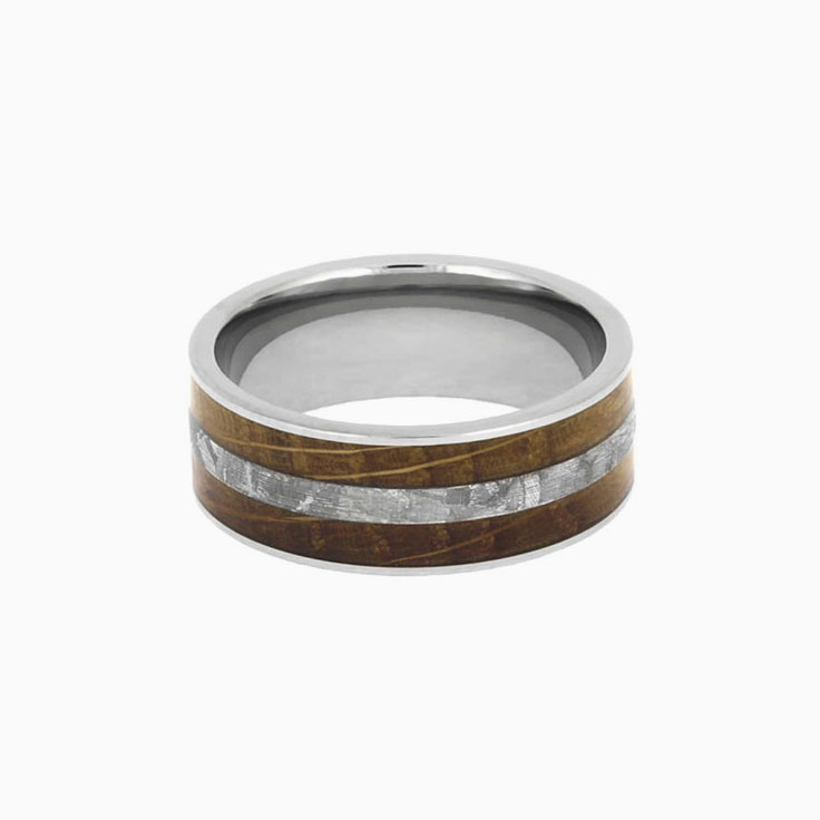 Whiskey Oak With Meteorite and Titanium
