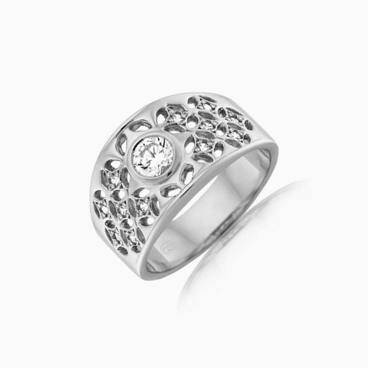 Drop set diamond dress ring J1623