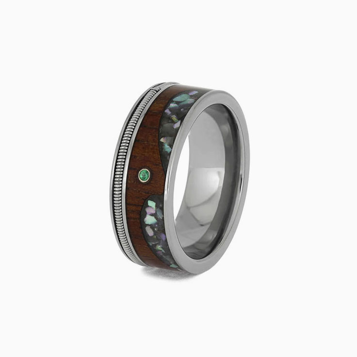 Guitar string with Abalone design