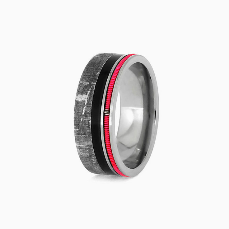 Guitar String With Meteorite Ring