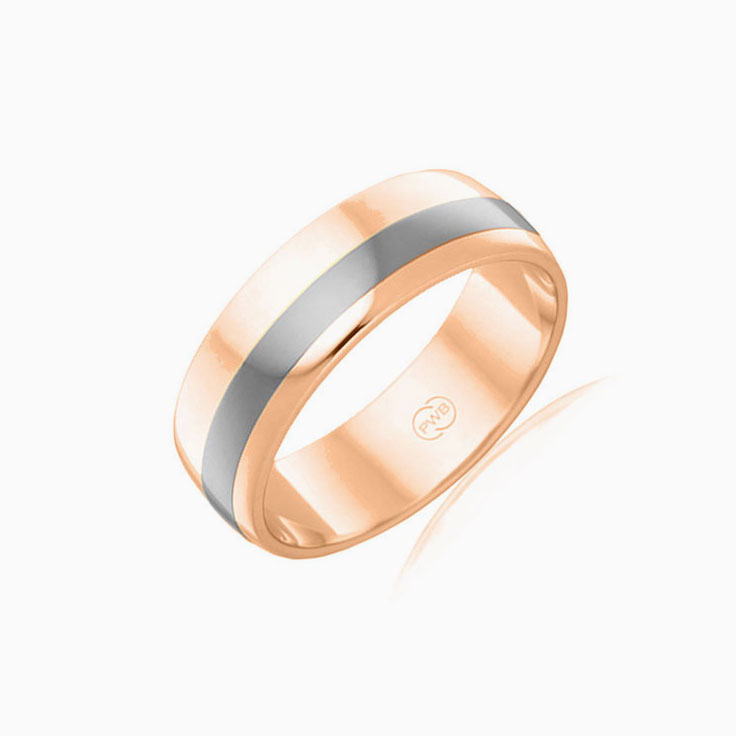 9K rosegold and white gold