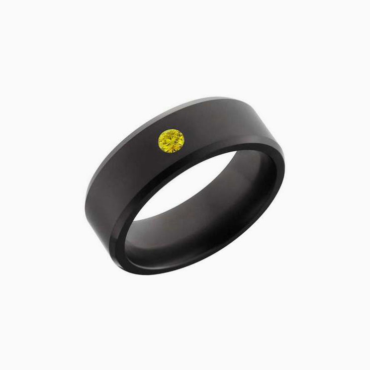 Elysium ring with yellow diamond