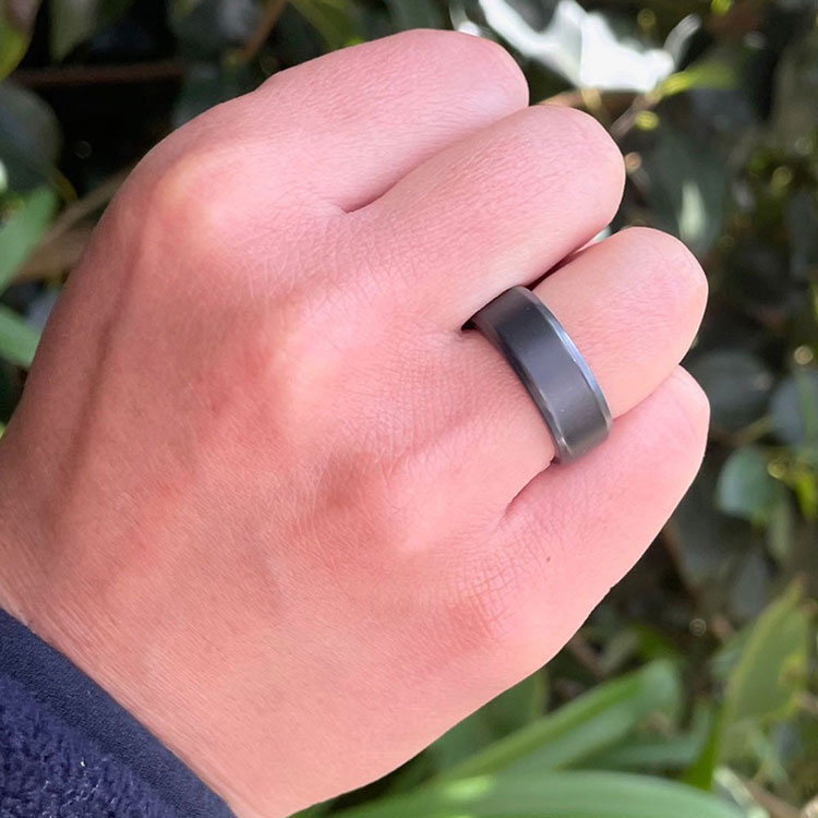 Satin finish elysium mens ring