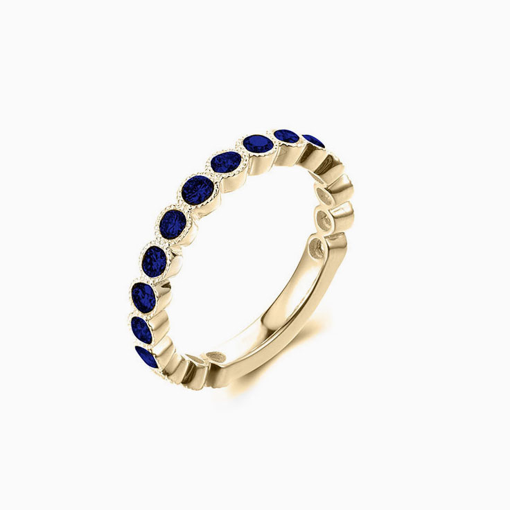 Bezel Stack sapphire ring
