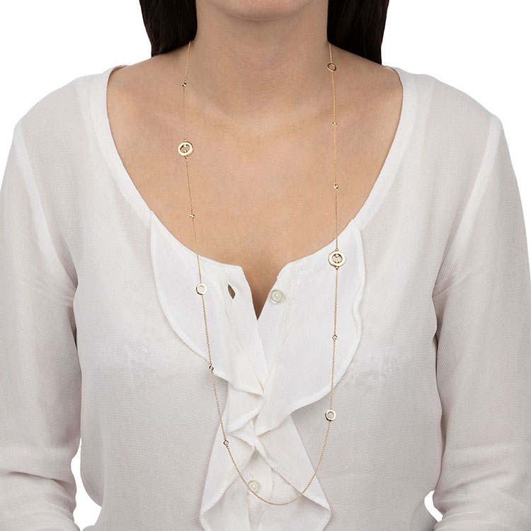 Polished Gold and Diamond Necklace