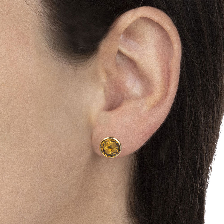 Brown Whiskey Studs