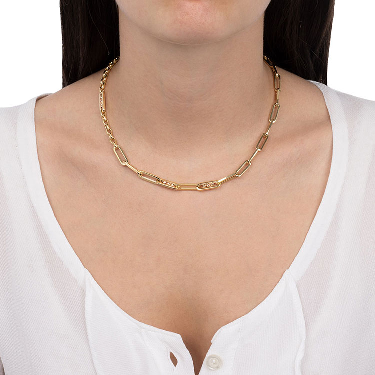 Gold Necklace With Small Spheres
