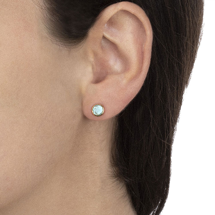 Luna Earrings With Blue Topaz
