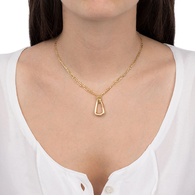 Triangular Gold Necklace