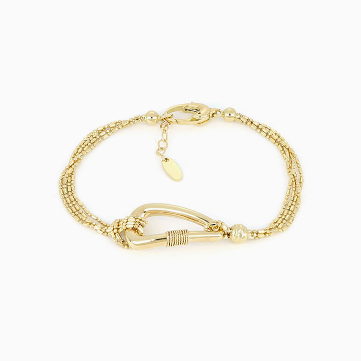 Triangular Gold Chain Bracelet
