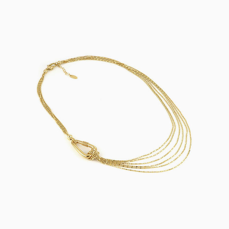 Gold Triangular Chain Necklace