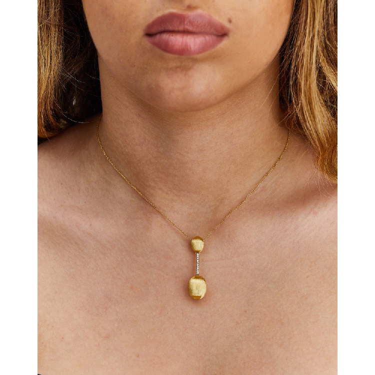 Diamond Dumbbell Pendant Necklace